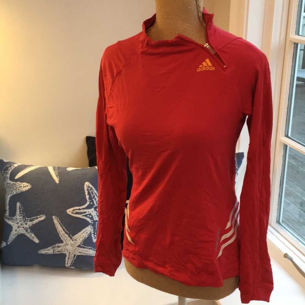 Adidas Running Zipper Long Sleeve Shirt - Picture 1 of 8